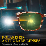 Night Driving Glasses for Women Night Vision Glasses Anti-Glare Polarized Trendy for Driving at Nighttime