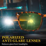 Night Driving Glasses for Women Night Vision Glasses Anti-Glare Polarized Trendy for Driving at Nighttime