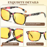 Night Driving Glasses for Women Night Vision Glasses Anti-Glare Polarized Trendy for Driving at Nighttime