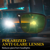 Night Driving Glasses for Women Night Vision Glasses Anti-Glare Polarized Trendy for Driving at Nighttime