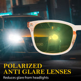 Night Driving Glasses for Women Night Vision Glasses Anti-Glare Polarized Trendy for Driving at Nighttime