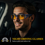2PCS Night Driving Glasses Night Vision Glasses Fit Over Wrap Around Anti Glare Polarized Glasses for Men Women