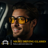 2PCS Night Driving Glasses Night Vision Glasses Fit Over Wrap Around Anti Glare Polarized Glasses for Men Women