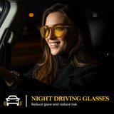 Night Driving Glasses for Women Night Vision Glasses Anti-Glare Trendy Polarized for Driving Nighttime