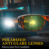 2PCS Night Driving Glasses Night Vision Glasses Fit Over Wrap Around Polarized Anti Glare Glasses for Men Women