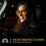 Night Driving Glasses for Women Night Vision Glasses Anti-Glare Trendy Polarized for Driving Nighttime