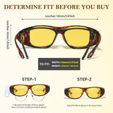 2PCS Night Driving Glasses Night Vision Glasses Fit Over Wrap Around Polarized Anti Glare Glasses for Men Women