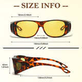 2PCS Night Driving Glasses Night Vision Glasses Fit Over Wrap Around Polarized Anti Glare Glasses for Men Women