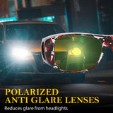 2PCS Night Driving Glasses Night Vision Glasses Fit Over Wrap Around Polarized Anti Glare Glasses for Men Women