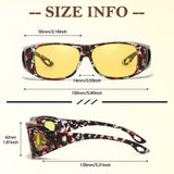 2PCS Night Driving Glasses Night Vision Glasses Fit Over Wrap Around Polarized Anti Glare Glasses for Men Women