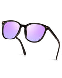 Myiaur Polarized Sunglasses for Women, Square Mirrored Trendy Shades with UV Protection Reduce Glare Sun Glasses