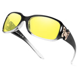 Night Driving Glasses for Women Night Vision Glasses Anti-Glare Trendy Wrap Around Polarized for Driving Nighttime