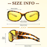 Night Driving Glasses for Women Night Vision Glasses Anti-Glare Trendy Wrap Around Polarized for Driving Nighttime