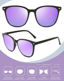 Myiaur Polarized Sunglasses for Women, Square Mirrored Trendy Shades with UV Protection Reduce Glare Sun Glasses