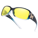 Night Driving Glasses for Women Night Vision Glasses Anti-Glare Trendy Wrap Around Polarized for Driving Nighttime