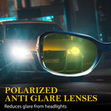Night Driving Glasses for Women Night Vision Glasses Anti-Glare Trendy Wrap Around Polarized for Driving Nighttime