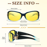 Night Driving Glasses for Women Night Vision Glasses Anti-Glare Trendy Wrap Around Polarized for Driving Nighttime