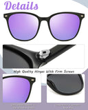 Myiaur Polarized Sunglasses for Women, Square Mirrored Trendy Shades with UV Protection Reduce Glare Sun Glasses