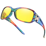 Night Driving Glasses for Women Night Vision Glasses Anti-Glare Trendy Wrap Around Polarized for Driving Nighttime