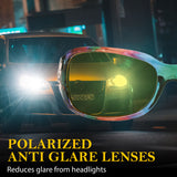 Night Driving Glasses for Women Night Vision Glasses Anti-Glare Trendy Wrap Around Polarized for Driving Nighttime