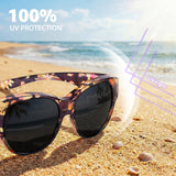 Myiaur Polarized Fit Over Glasses Sunglasses for Women, Oversize Wearover Sunglasses UV400 Protection for Driving（2 Packs）