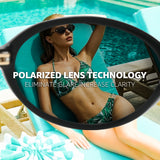 Myiaur Retro Oval Sunglasses for Women, Premium Acetate Trendy Designer Sun Glasses, Polarized UV400 Protection Lens