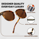 Myiaur Acetate Square Sunglasses for Women,Polarized UV400 Protection,Trendy Designer Sun Glasses