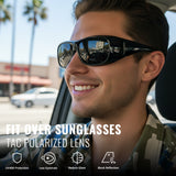 Myiaur Fit Over Glasses Sunglasses for Men Women， Polarized UV400 Protection, Anti-Glare for Driving & Outdoor Activities