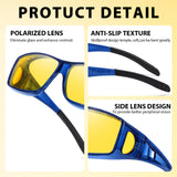 Myiaur Night Driving Glasses for Men, Polarized Anti Glare Yellow Lens Night Vision Glasses