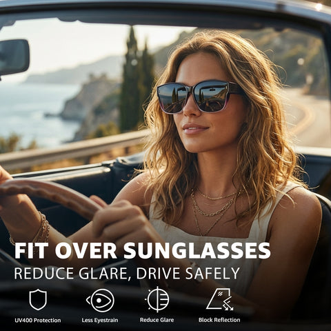 Myiaur Oversized Fit Over Sunglasses for Women, Trendy Wear Over Glasses, Polarized UV400 Protection Sunglasses for Driving
