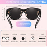 Myiaur Polarized Fit Over Glasses Sunglasses for Women, Trendy Wear Over Glasses UV400 Protection for Driving Outdoor