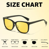 Myiaur Polarized Night Vision Glasses for Women, Anti Glare Yellow Lens Night Driving Glasses for Nighttime UV400 Protection