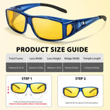 Myiaur Night Driving Glasses for Men, Polarized Anti Glare Yellow Lens Night Vision Glasses