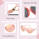 Sunglasses for Women Trendy Polarized Sunglasses Oversized Big Sun Glasses Ladies Shades UV Protection