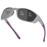 Myiaur Polarized Running Sunglasses for Men Women, UV400 Photochromic Sun Glasses Ideal for Sports Driving Cycling Fishing