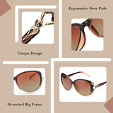 Sunglasses for Women Trendy Polarized Sunglasses Oversized Big Sun Glasses Ladies Shades UV Protection