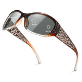 Myiaur Photochromic Polarized Sunglasses for Women, Trendy Wrap Around UV400 Shade for Driving & Outdoors