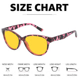 Myiaur Night Vision Driving Glasses for Women, Polarized Anti Glare Yellow Lens Glasses for Nighttime, UV400 Protection