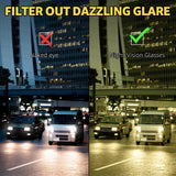 Myiaur Night Vision Driving Glasses for Women, Polarized Anti Glare Yellow Lens Glasses for Nighttime, UV400 Protection