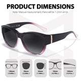 Myiaur Fit Over Glasses Sunglasses for Women, Polarized Sunglasses Over Glasses Trendy Wear with UV400 Protection(2 Packs)