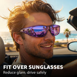 Myiaur Over Glasses Sunglasses for Men Women, Polarized Fit Over Sunglasses UV400 Protection, Anti Glare for Driving Outdoors