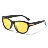 Myiaur Night Vision Driving Glasses for Womens, Polarized Reduce Glare Enhance Visual Ability Yellow Tinted Lens at Nighttime