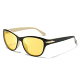 Myiaur Night Vision Driving Glasses for Womens, Polarized Reduce Glare Enhance Visual Ability Yellow Tinted Lens at Nighttime