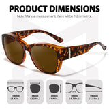 Myiaur Fit Over Glasses Sunglasses for Women, Polarized Sunglasses Over Glasses Trendy Wear with UV400 Protection(2 Packs)