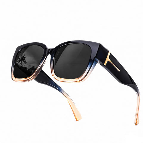 Myiaur Fit Over Glasses Sunglasses for Women Polarized UV400 Protection