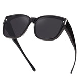 Myiaur Polarized Fit Over Sunglasses for Women UV400 Whitetortoise