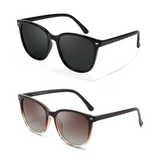 Myiaur Polarized Sunglasses for Women, Trendy Square Shades with UV400 Protection Sun Glasses for Daily (2 Pack)