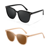 Myiaur Polarized Sunglasses for Women, Trendy Square Shades with UV400 Protection Sun Glasses for Daily (2 Pack)