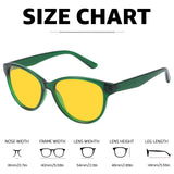 Myiaur Night Vision Driving Glasses for Women, Polarized Anti Glare Yellow Lens Glasses for Nighttime, UV400 Protection