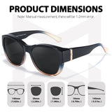 Myiaur Fit Over Glasses Sunglasses for Women, Polarized Sunglasses Over Glasses Trendy Wear with UV400 Protection(2 Packs)